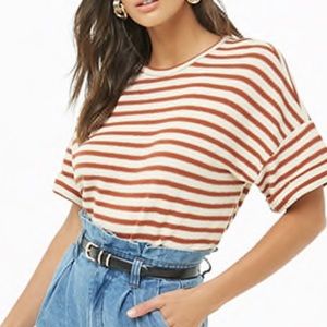 Forever 21 striped knit boxy top